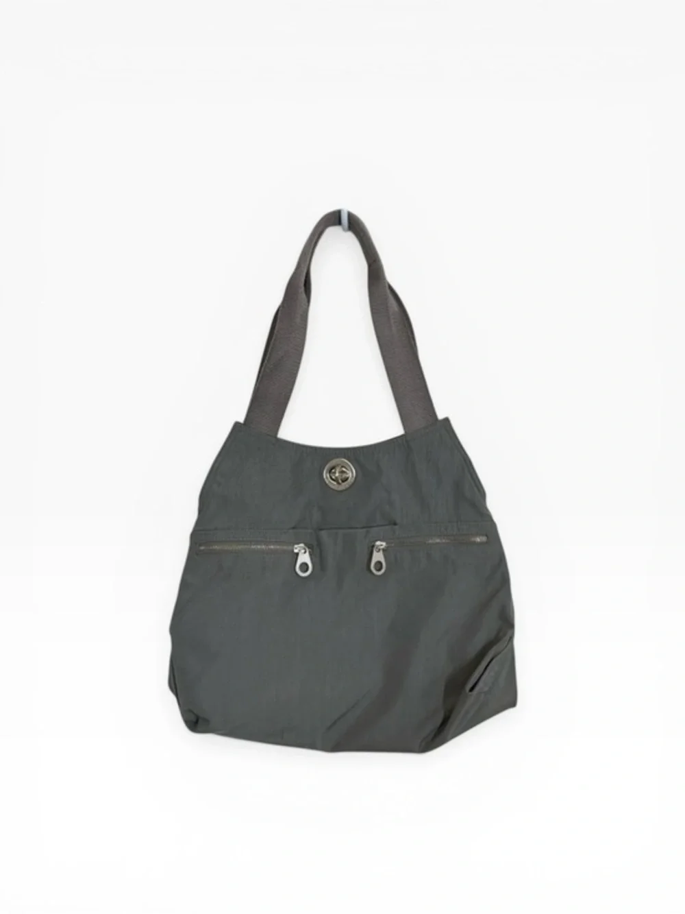 Baggallini Black and Dark Gray Satchel Tote